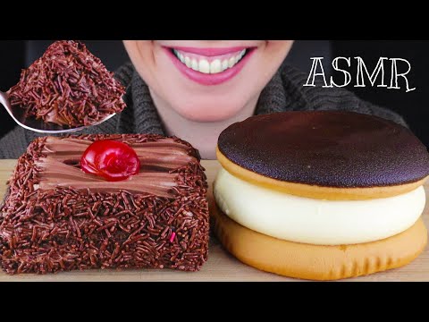 CHOCOLATE MOUSSE CAKE & GREEK CAKE SANDWICH 🎂 | ASMR Eating Sounds | No Talking Mukbang - 먹방