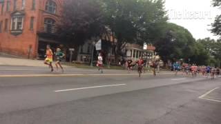 The Saratoga Palio 5K kicking off on Broadway this morning
