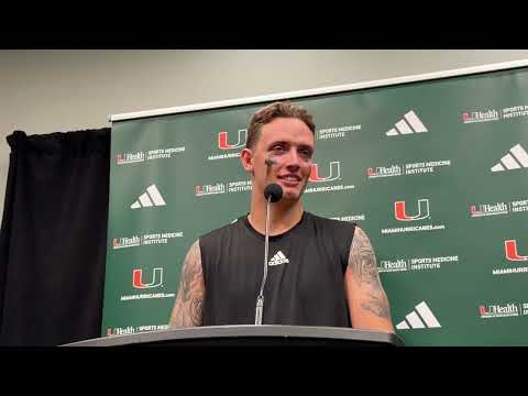 Miami Hurricanes QB Carson Beck post-Stanford