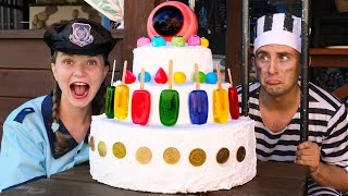 Mukbang Giant Eyeball Jelly Cake 케이크 먹방 챌린지! Candy Cake Decoration