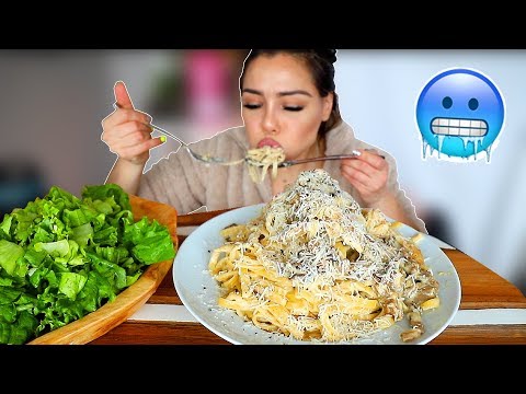 Creamy Chicken Fettuccine Alfredo Recipe 먹방 Mukbang