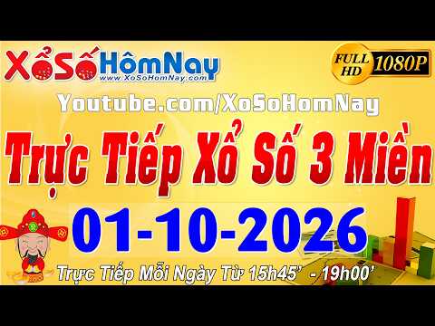 Trực Tiếp Xổ Số Ngày 01/10/2026, Xổ Số Hôm Nay, KQXS Miền Nam XSMN, Miền Trung XSMT, Miền Bắc XSMB