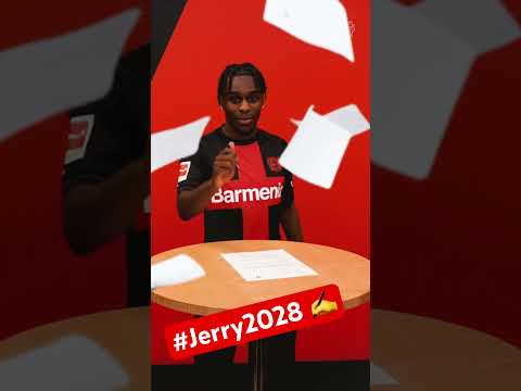Jeremie Frimpong verlängert bis 2028 unterm Kreuz! #werkself #bayer04