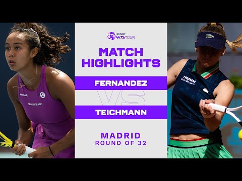 Leylah Fernandez vs. Jil Teichmann | 2022 Madrid Round 2 | WTA Match Highlights