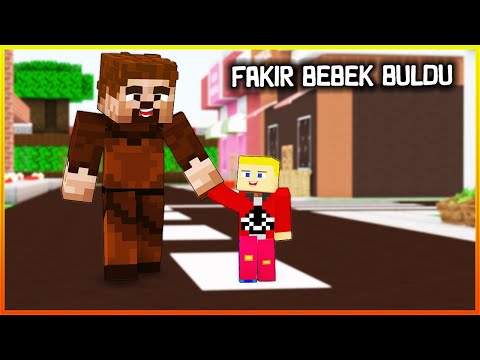 FAKİR BEBEK BULDU VE EVLAT EDİNDİ 🥰😇 Minecraft Zengin Fakir Hayatı