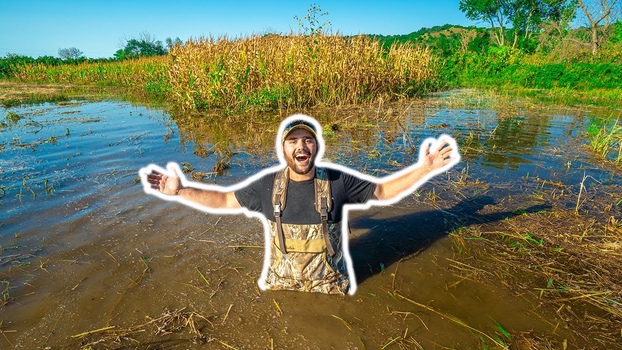Flooding my duck hunting Pond for the FIRST TIME!