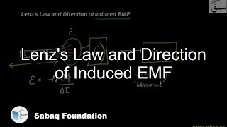 Lenz's Law and Direction of Induced EMF