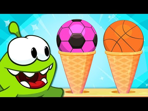 Learn Hindi With Om Nom | What Sport Is That Ball From? 🏐 Educational Video For Kids 🏀