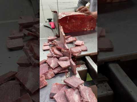 Lungs meat cutting frying skill machine export mea frozen meat#shorts