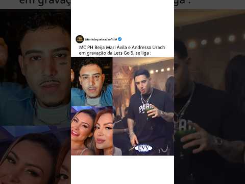 MC PH beija Mari Ávila e Andressa URACH em gravação da “Lets Go 5” 2024