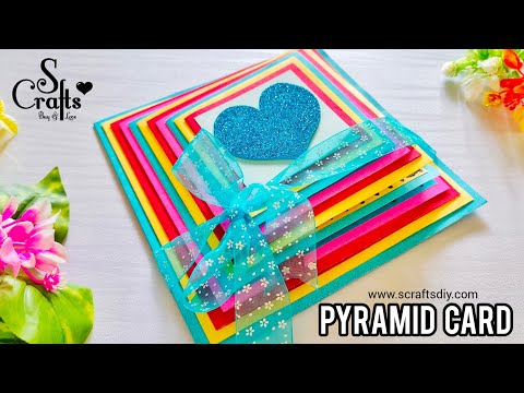 Pyramid greeting card Easy Handmade scrapbook ideas | diy gift ideas | scrapbooking ideas | S Crafts