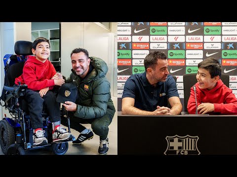 XAVI meets BRUNO, the boy who dressed up as the coach for Carnival | FC Barcelona Foundation 💙❤️