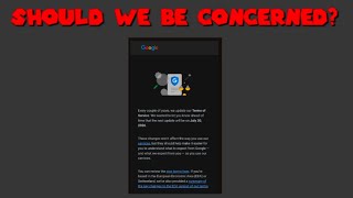 Is the terms of service message concerning?