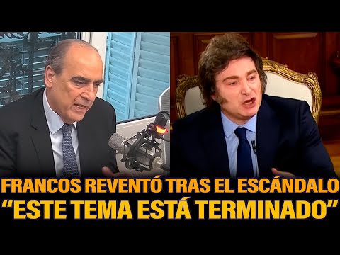 FRANCOS, JEFE DE GABINETE DE MILEI: "ESTE TEMA PARA NOSOTROS ESTÁ TERMINADO"