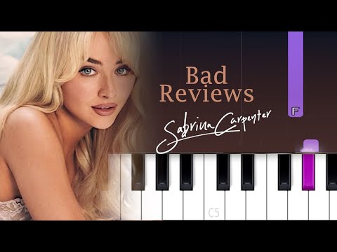 Sabrina Carpenter - Bad Reviews | Piano Tutorial