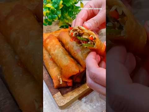 Chicken Spring Roll Recipe (Ramadan Special) | #trendingshorts #iftarspecial #ramadan #springroll