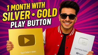 Unboxing my gold play button and silver play button| Celebration￼🎉 time | syed farhaz haider