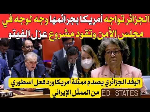 شاهد بالفيديو الجزائر تواجه أمريكا بجر.ائـ ـمها وجه لوجه في مجلس الأمن وتقود مشروع عزل حق  الفيتو