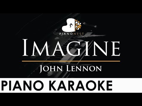 John Lennon – Imagine – Piano Karaoke Instrumental Cover with Lyrics