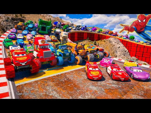 Cars McQueen Monster Truck Mack Police Jackson Storm Flip Dover Holley Shiftwell George New-Win Toys