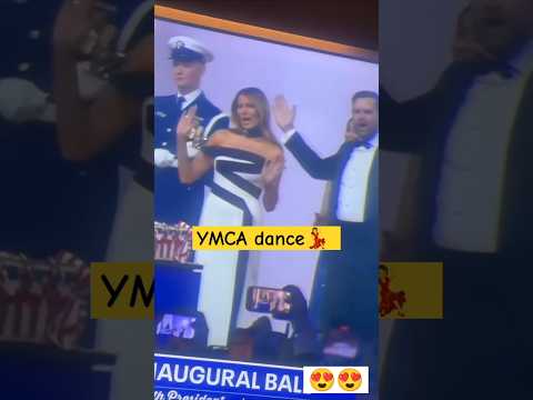 Melania is dancing in YMCA song#ymca #melaniatrump #ymcadance #firstlady #green #trump2025 #usatoday