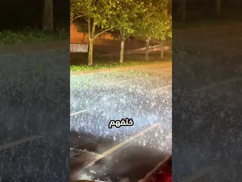 لحظة مفاجئة تحت الجسر أثناء المطر