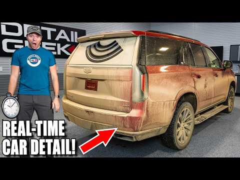 Real-Time Cleaning of a DIRTY $170,000 Cadillac Escalade!