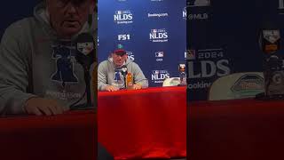 Phillies Rob Thomson Explains Why Edmundo Sosa is in the lineup over Alec Bohm -- 2024 NLDS Game 2