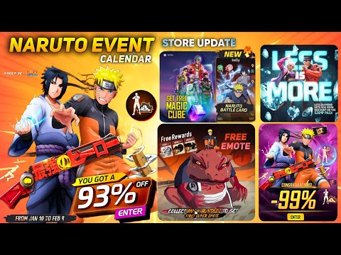 Naruto Event Free Rewards🔥🤯|Next Magic Cube Bundle,Less is More| Free Fire New Event | Ff New Event