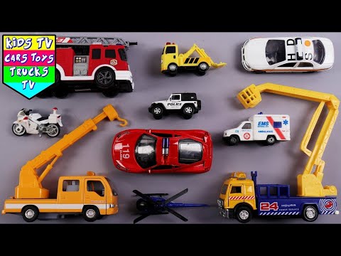 Learn Names & Uses of Emergency Vehicles for Kids + More Fun Toy Videos