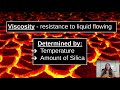 Viscosity and Lava Characteristics