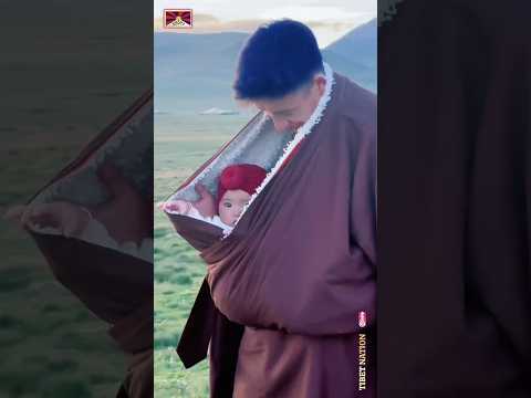 Tibetan father carrying a baby in kangaroo style.😱 #tibetan #daddystyle #cutebabyshorts #babyreels
