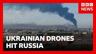 YouTube video thumbnail: Ukrainian Drones hit Russia’s St Petersburg Area 
