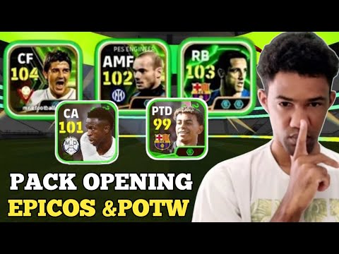 PACK OPENING nos EPICOS GRATIS  e POTW no eFootball