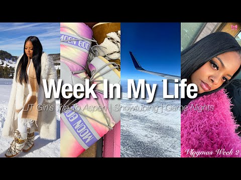 VLOGMAS : WEEK IN MY LIFE 🎀 | LIT GIRL’S TRIP TO ASPEN ❄️😱 ( Snowtubing , Game Nights , Fun + MORE 🤍