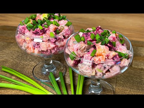 Finnischer Salat Rosoli mit Hering und Rüben! Einfaches und leckeres Salat rezept für das neue Jahr!