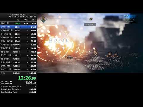 【RTA】Octopath Traveler All Main Stories NMG(Cait mod) 2:59:28【Speedrun】