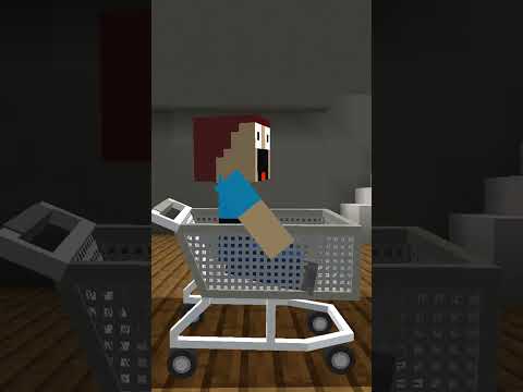 ¡CUANDO TU MAMA TE DEJA SOLO EN EL SUPERMERCADO! #minecraft #shorts #minecraftshorts