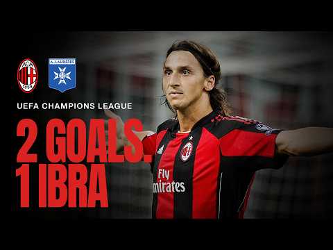 La prima doppietta di Ibrahimović in rossonero | Milan-Auxerre 2-0 | 2010