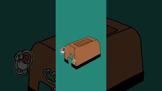 シェルターに隠れるヤモリ