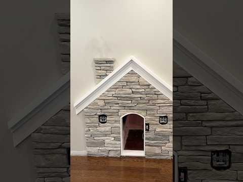 I built a working chimney on my dogs famous doghouse!
