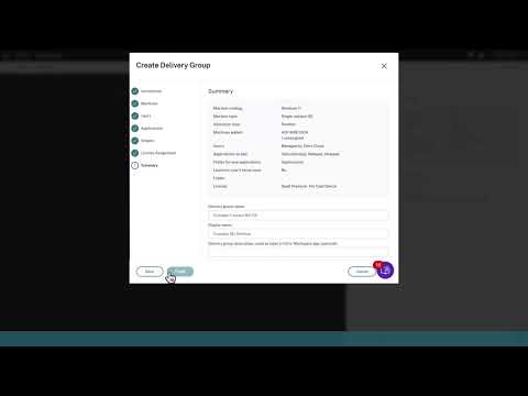 Setting up Citrix DaaS – Step 4: Setting Up a Delivery Group