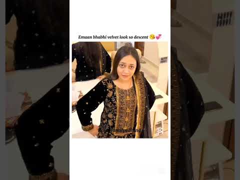 Eman bhabhi velvet look so decent 😘💞🫣#rajabfamily #editing