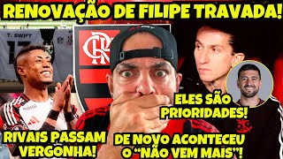 APREENSÃO! SÓ FALTAM 3 MESES E FILIPE LUÍS AINDA Ñ ACEITOU A RENOVAÇÃO! ARRAXCA É PRIORIDADE TAMBÉM!