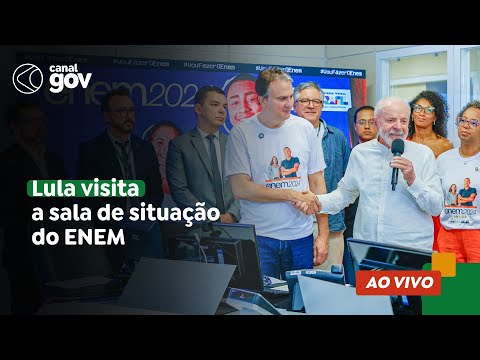 🔴 Lula visita a sala de situação do ENEM