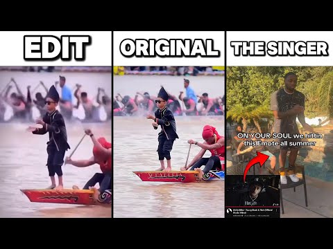 Boat Kid Aura Farming Original Video vs Edit vs The Singer (Pacu Jalur)