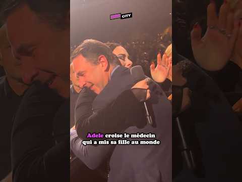 Adèle retrouve le médecin de son accouchement en plein concert🥺 #adele #adeleedit #emotion #shorts