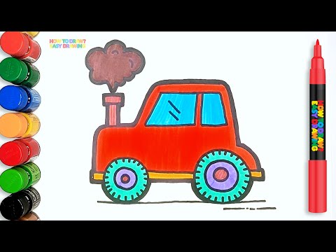 How to Draw a Cute Car | Easy Drawing Tutorial for Kids