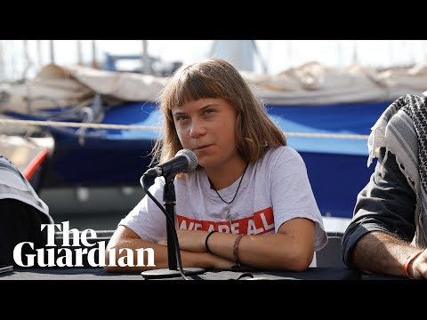 Greta Thunberg: aid flotilla 'even stronger' as dozens of boats to head for Gaza