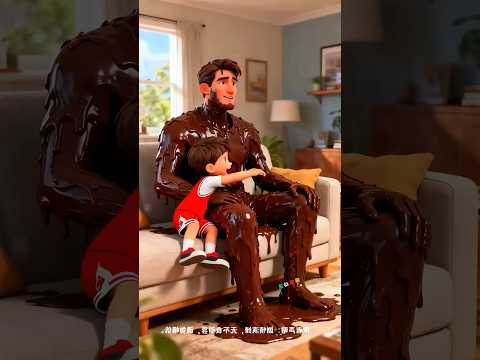 पापा चॉकलेट मैन बन गए|papa became chocolate man #shorts #trending